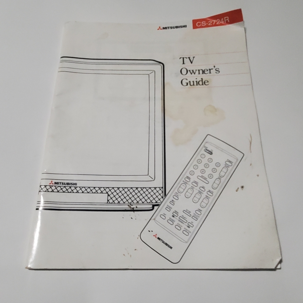 2/$15 Mitsubishi CS-2724R TV Manual